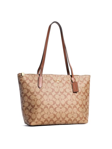 coach tote with zipper